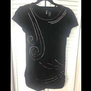 Black shirt with pretty detailing